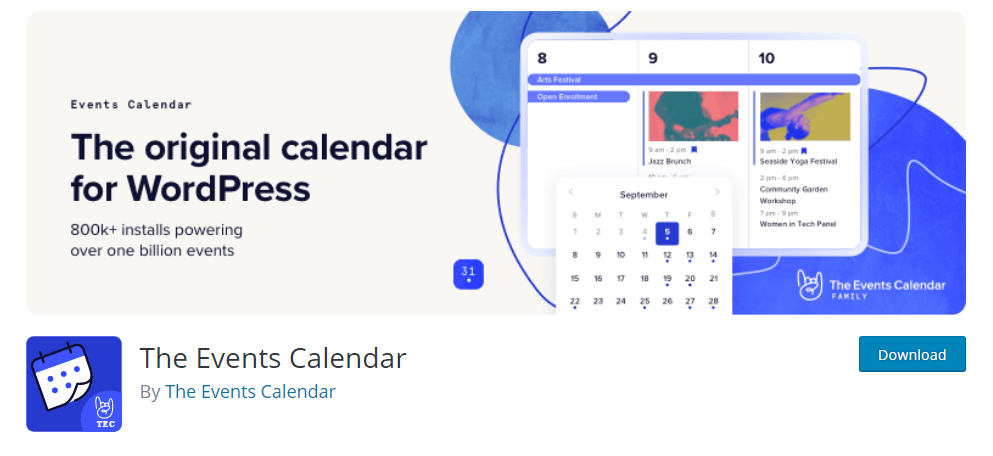 The Events Calendar WordPress availability calendar plugin