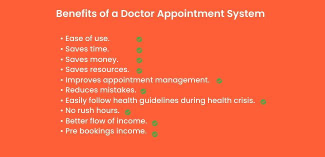 Benefits of a doctor appointment booking system