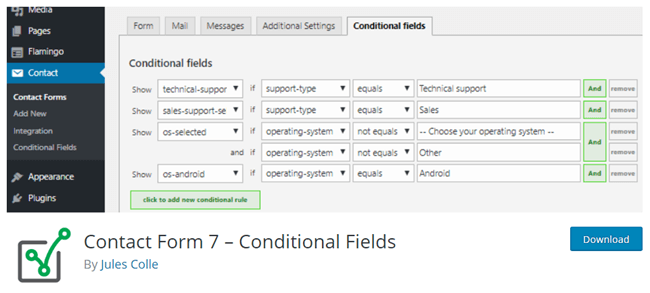 Conditional Fields for Contact Form 7