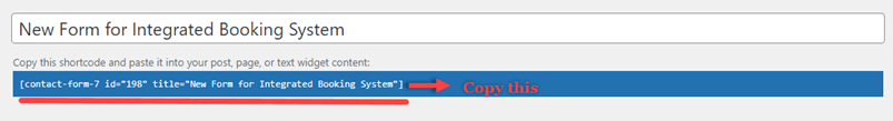 Copying Contact Form 7 Shortcode