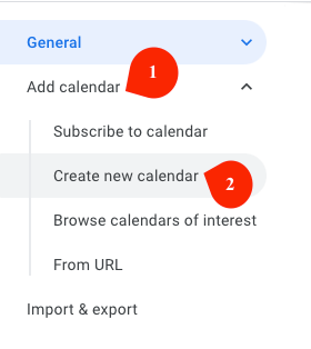 Creating new Calendar in Google Calendar for WordPress