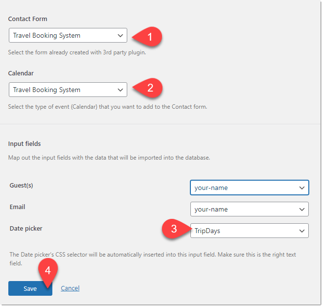 Form generation for travel booking system