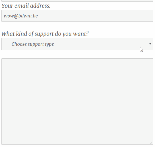 How conditional fields add on works on Contact Form 7