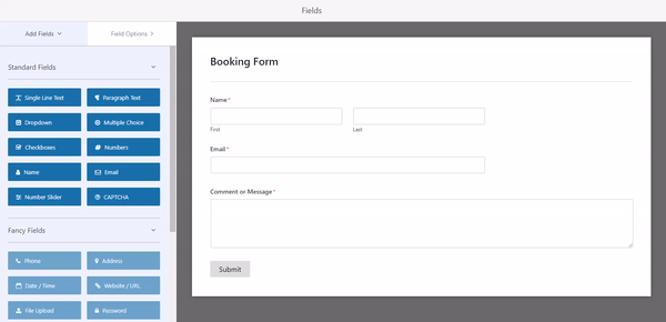 Inserting Single Line Text Field into a WPForm