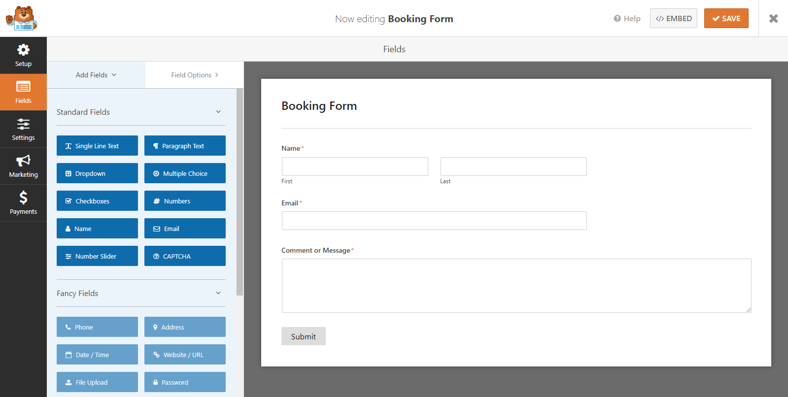 WPForms Form Editor